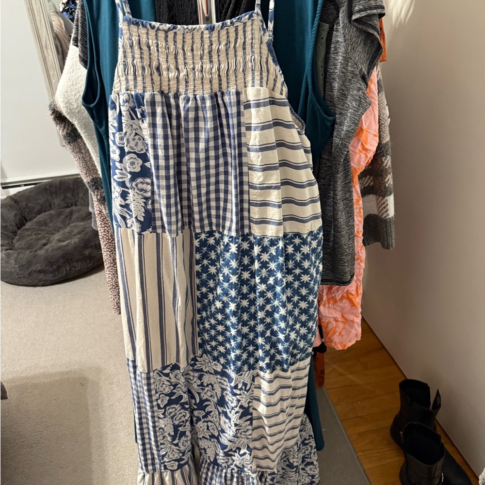 Universal Thread Blue and White Gingham Dress